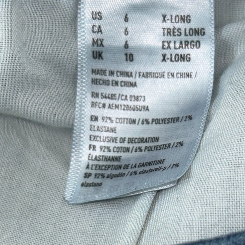 American Eagle super stretch X hi-rise jegging jeans sz 6 x-long EUC LN - Picture 9 of 9